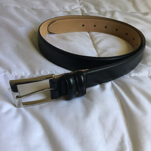 Men's 39" Black Leather Belt